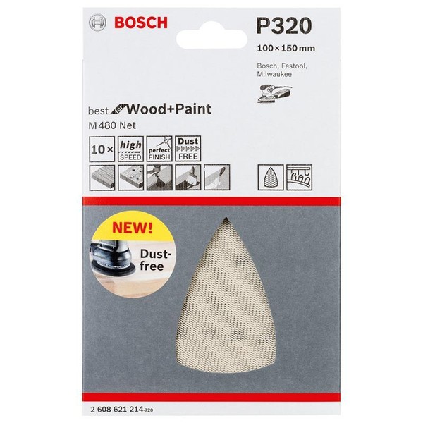 Bosch Netzstruktur-SchleifbläTter M480 Net 100X150 K320, 2608621214-image