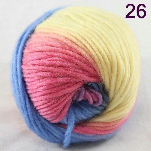1Ball x 50g Soft Multi-Color Chunky DIY Hand-Woven Knitting Scores Wool Yarn - Picture 39 of 47