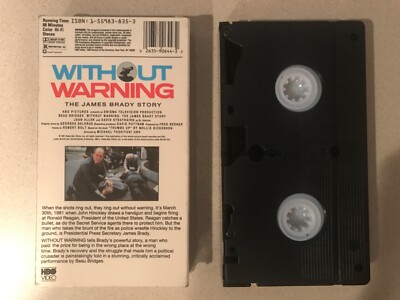 Without Warning - The James Brady Story (VHS, 1991) Beau Bridges