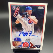2023 Topps Chrome Update #RA-MS Matt Swarmer Auto RC On Card Chicago Cubs