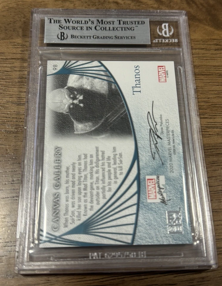 Josh Brolin SIGNED Thanos 2020 Marvel Masterpieces #98 BGS BAS AUTO - Image 2 of 2