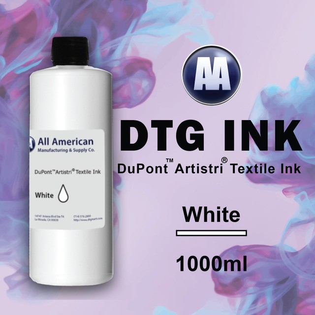 DTG Ink White 1000ml Dupont Artistri Ink Best Direct to Garment Printer