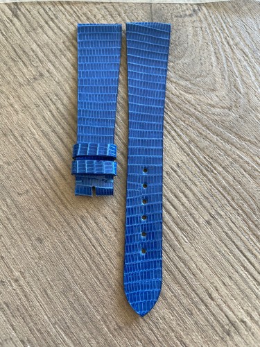 NEW CUSTOM Camille Fournet BLUE LIZARD watch strap size 19/14 GREAT DEAL!!! - Picture 2 of 7