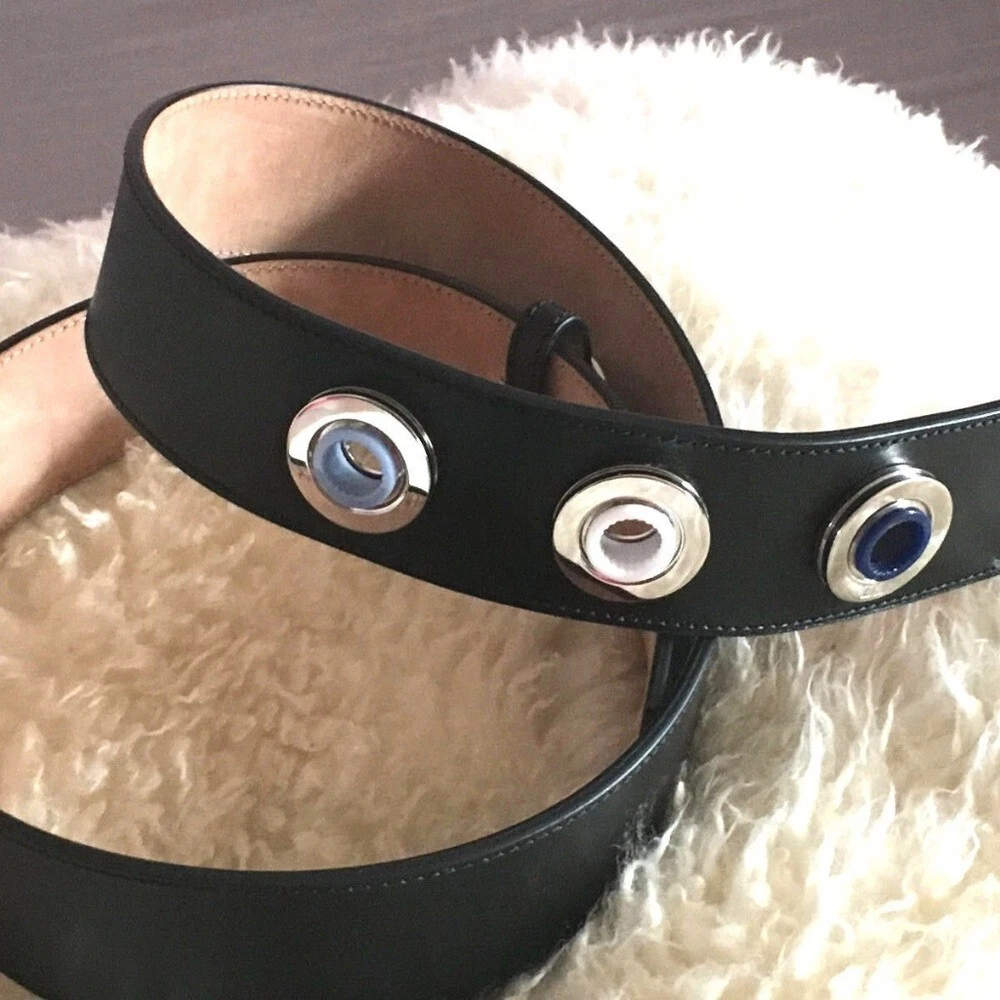 CEINTURE FEMME AUTHENTIQUE CUIR NOIR CHRISTIAN DIOR