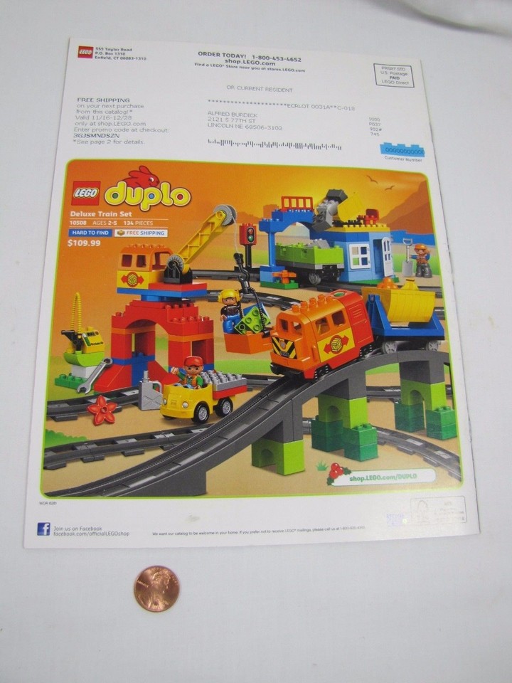 New! Lego Duplo Catalog Holiday '15 Edition Toddler Toy Magazine