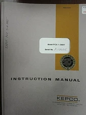 Kepco Model PCX 7-2MAT Power Supply Instruction Manual 