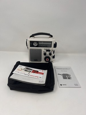 Eton FR300 American Red Cross Crank Emergency NOAA Weather Radio White AM/FM/TV