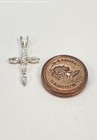 925 Sterling CZ Cross Pendant 1.3g — photo 2