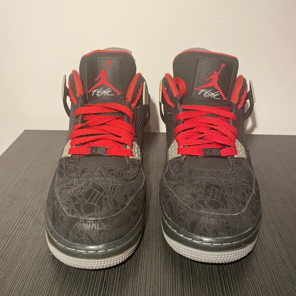 2010 Air Jordan (4) IV Fusion (лазерная премьера)/(384393-001) кроссовки размер 10,5 - Изображение 2 из 4