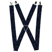 Buckle-Down Suspenders, Marble Black Baby Blue 1.5-Inch Wide Regular (Us Import)