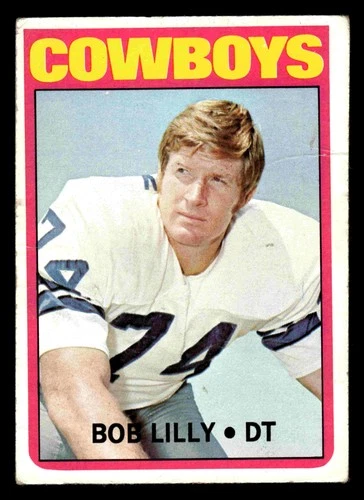 1972 Topps #145 Bob Lilly (HOF) - Dallas Cowboys (Low Grade)