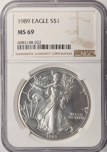 1989 American Silver Eagle - NGC MS69 - A874