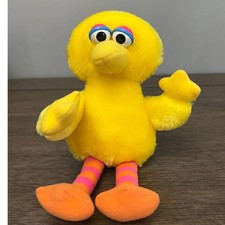 Sesame Street Big Bird Plush Stuffed Animal Yellow Bird Striped Legs Toy