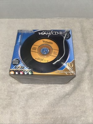 Verbatim CD-R 80min 52X with Digital Vinyl Surface - 10pk Slim Case (94439)