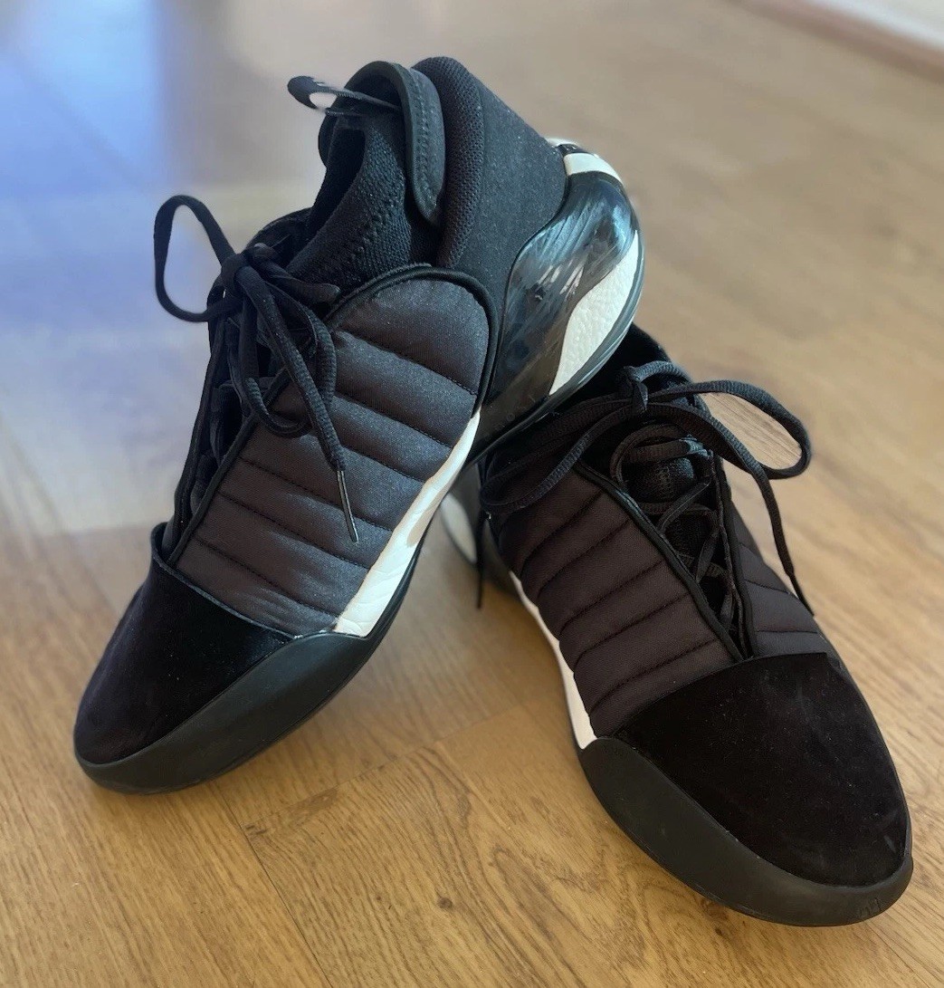 Zapatillas de baloncesto Adidas Harden Volume 7 Core negras para hombre talla 12 1/2