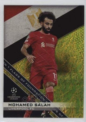 2021-22 Topps UEFA Champions League Jade Edition Yellow 22/50 Mohamed Salah 14tf