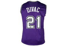 Vlade Divac Signed Sacramento Purple Basketball Jersey Beckett