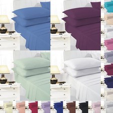 Night Zone Easy Care Polycotton Fitted Sheet Soft Bedding Bedroom Linen UK