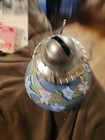 Vintage Blue Floral Kaadan Oil Lamp (no globe) read description — photo 1
