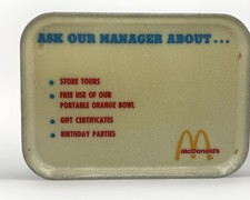 Vtg 60s 70s McDonalds Fiberglass Tray Ask Our...