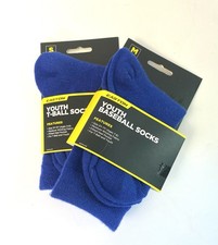 Easton Youth Baseball/Softball Socks 2 Pair S M Moisture Wicking Blue New