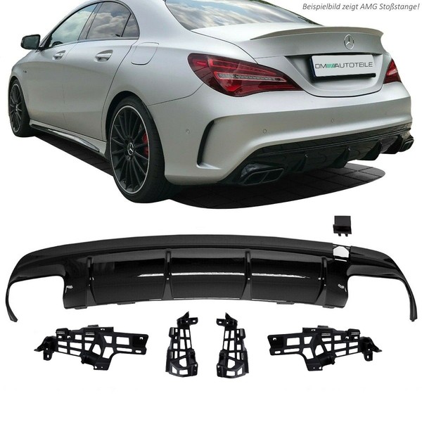 Heckdiffusor Schwarz Glanz Passt FüR Mercedes CLA W117 AMG Sport Mopf Nicht 45-image