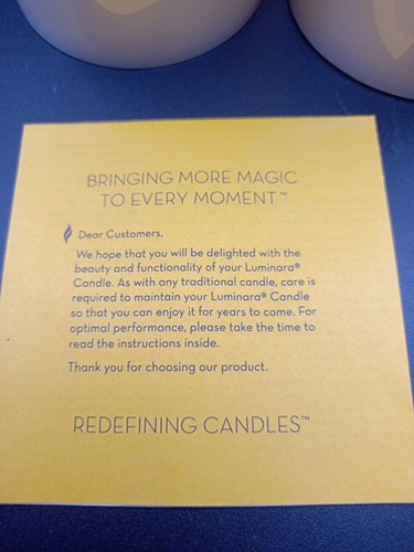 Luminara Set of Five Candles Ivory Real Flame Effect 2 LG 2 Med 1 Sm New OB - Picture 11 of 15