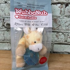 WubbaNub Giraffe Plush with Detachable Pacifier 0-6 Months NEW Fits Most