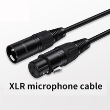 XLR Male to Female Microphone Cable Balanced 3 Pin Mic Connector Extension Cord
