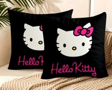 2pc set Sanrio Hello Kitty 18x18 Zipper Pillow Cover No Pillow Insert Included