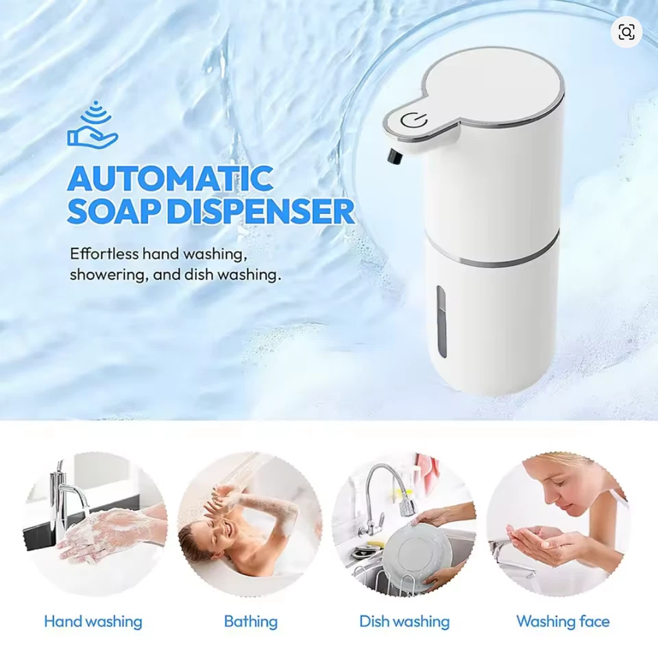 Distributeur Savon Automatique USB Sans Contact Mousse/Gel Salle de Bain FR - Photo 4/4