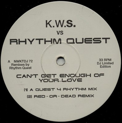 K.W.S. - Can't Get Enough Of Your Love, 12'', (Vinyl)