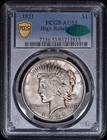 1921 High Relief Peace Silver Dollar $1 PCGS AU53 CAC
