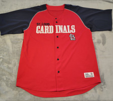 St. Louis Cardinals Dynasty Jersey Red And Blue Men's MLB Shirt Large ? XL ?