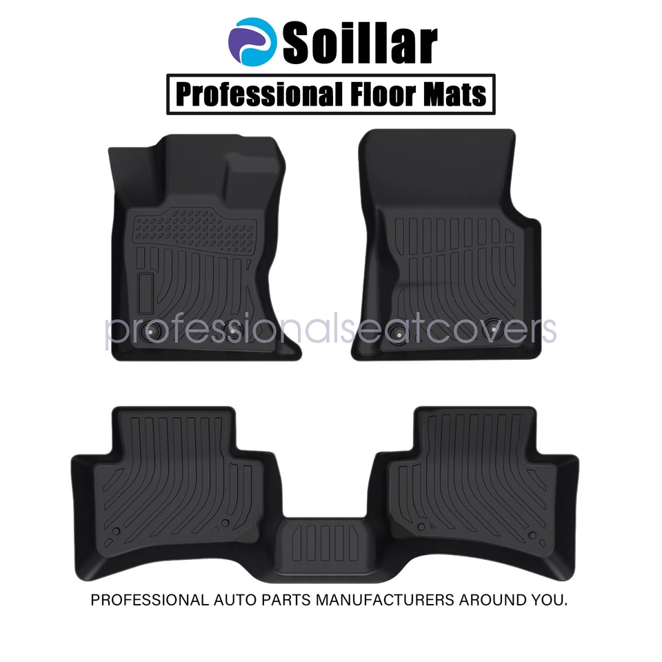 For 2017-2025 Jaguar F-Pace TPE Front & 2nd Row Floor Mats Liner Set All Weather - Image 2 of 4