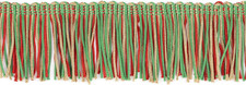 2" Multicolor Chainette Fringe Trim, Polyester-Made Decorative Fringe Trim, Vers
