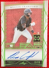 🔥REGGIE CRAWFORD 2022 Leaf Trinity Clear Auto #3/15 RC SAN FRANCISCO GIANTS