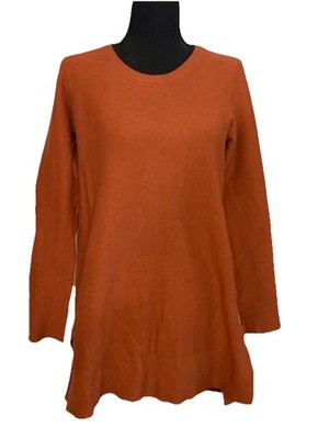 Women s Burnt Orange Long Sleeve Knit Tunic By Cyrus Size Medium EUC