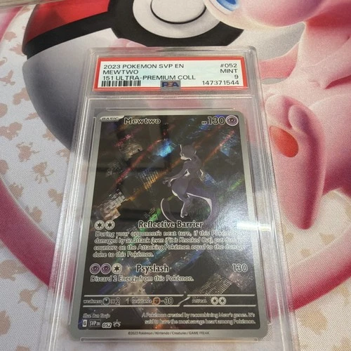 PSA 9 Mewtwo Black Star Promo #52 Pokemon 151 ENGLISH 2023 Scarlet & Violet