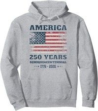America Anniversary Grunge Flag USA 250 Years Unisex Hooded Sweatshirt