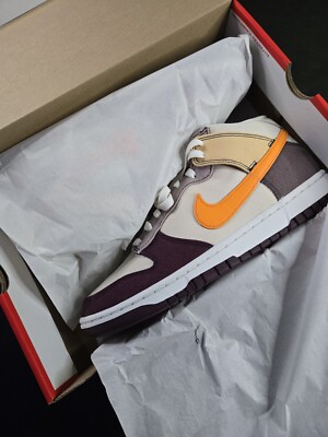 Size 11 - Nike Dunk Mid Plum Coconut Milk