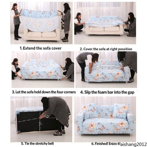Geometric Thick Sofa Cover Elastic Stretch For Living Room Universal Couch Cover - Picture 6 of 46
