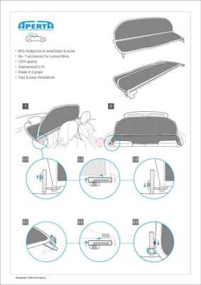 WIND DEFLECTOR BMW 3 SERIES E93 CONVERTIBLE 2007-2013 WINDSTOP