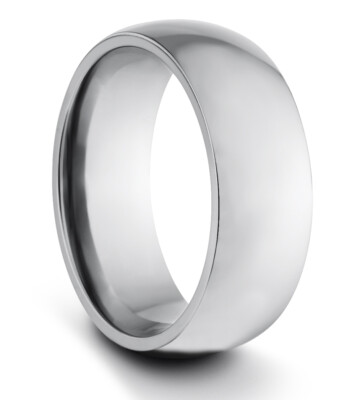 TungstenMaster 8MM/6MM/4MM TITANIUM Mens/Womens Classic Silver Wedding Band Ring