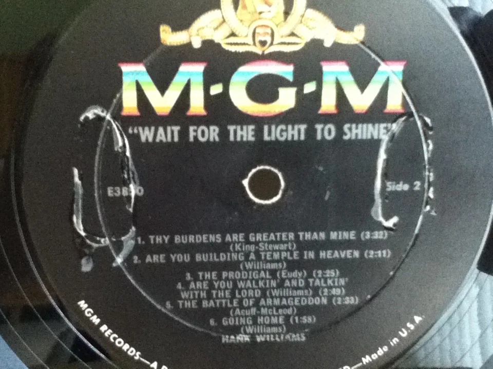HANK  WILLIAMS          LP     WAIT  FOR  THE  LIGHT  TO  SHINE   Foto 3 de 4