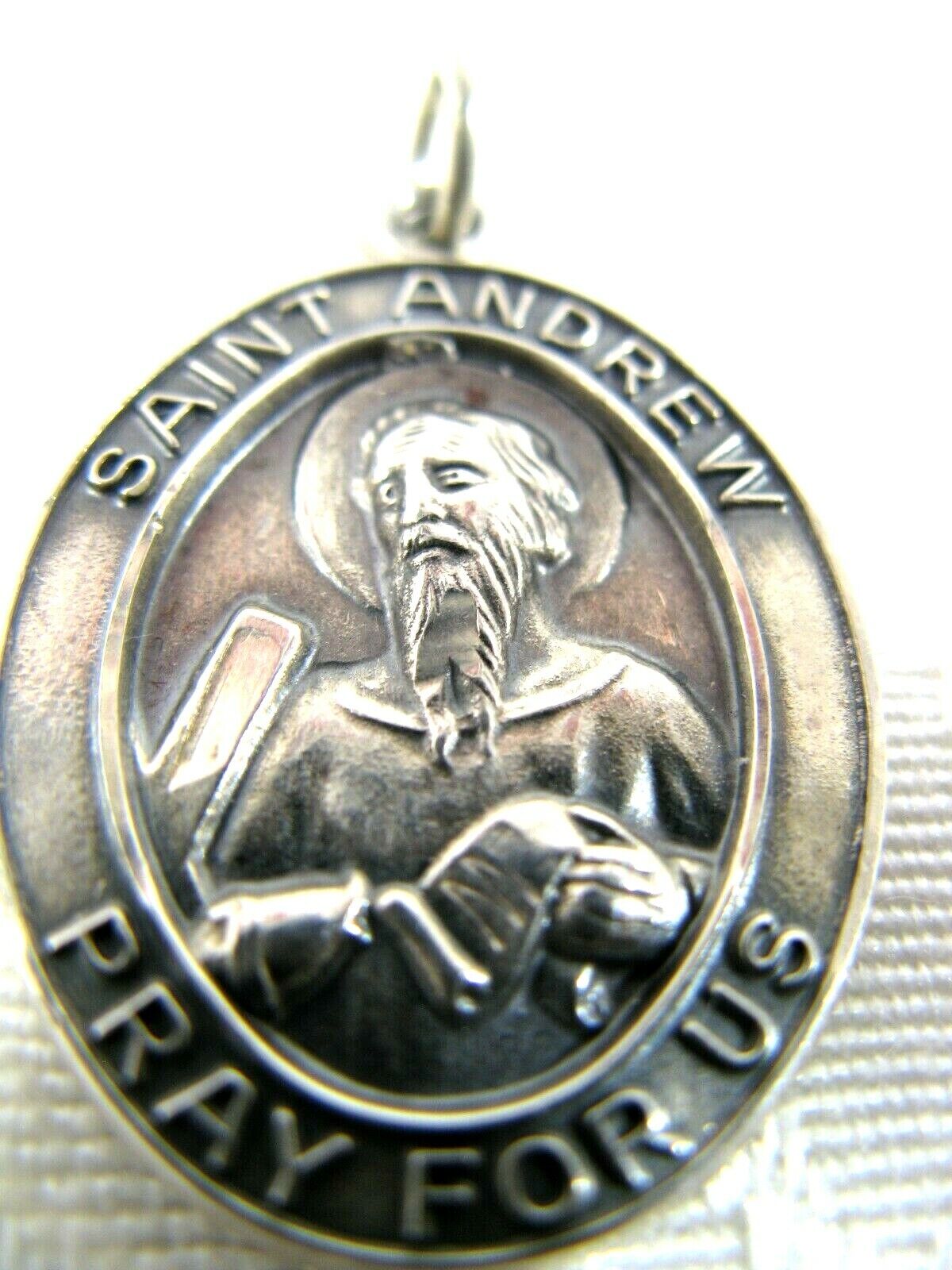 SAINT ANDREW PRAY FOR US 925 STERLING SILVER PEND… - image 3
