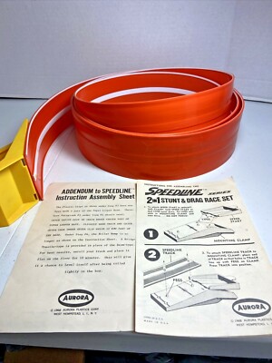Vintage 1968 Aurora Speedline 2 in 1 Stunt and Drag Race Set Parts
