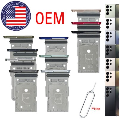 OEM Dual SIM Card Tray Holder Slot Replace For Samsung Galaxy S25/S25+/S25 Ultra