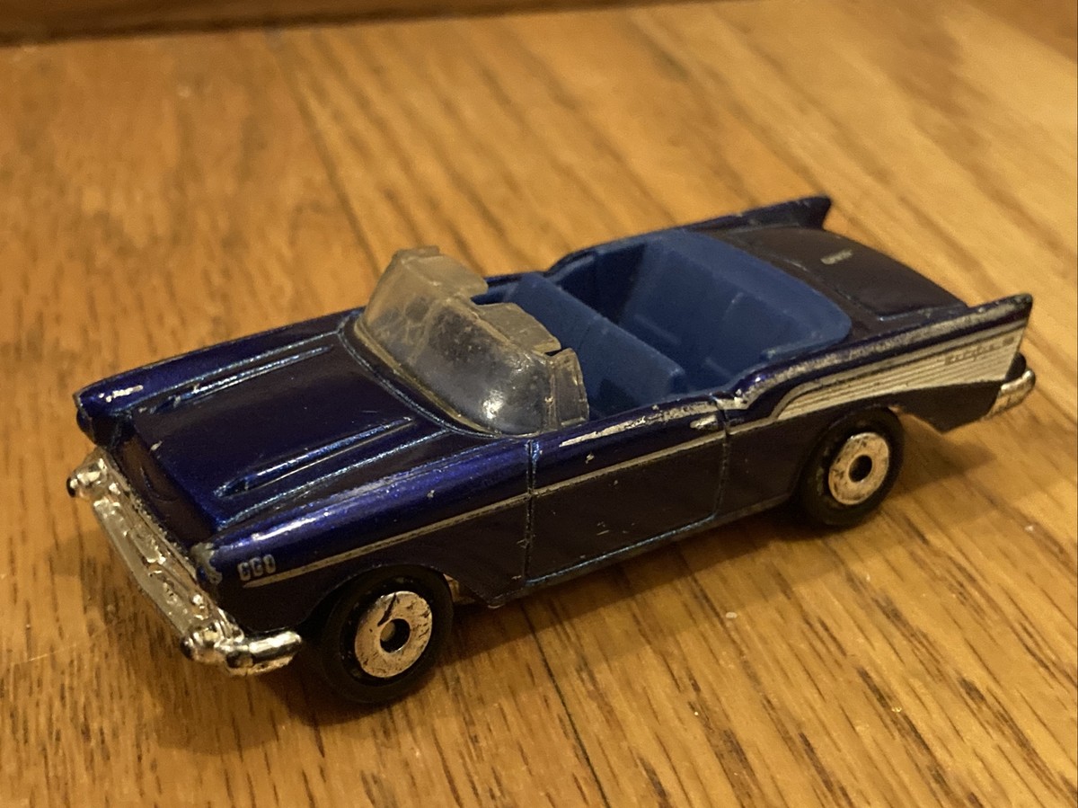 ミニカー MATCHBOX Chevrolet Bel Air Convertible 1997 Mattel * Matchbox 1957 Blue Chevrolet Convertible Bel