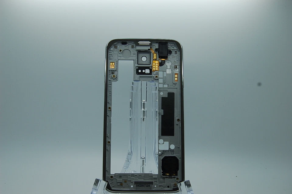  Marco de carcasa trasera + cubierta de cámara trasera para Samsung Galaxy S5 G900F plateado  Foto 2 de 4